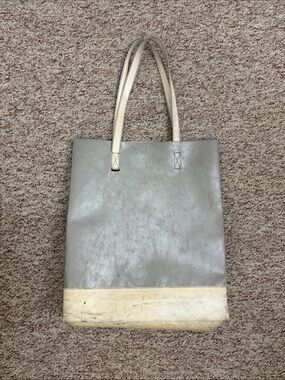 Freitag F262 Metallic Gray & White Tote, Rare color, good used condition